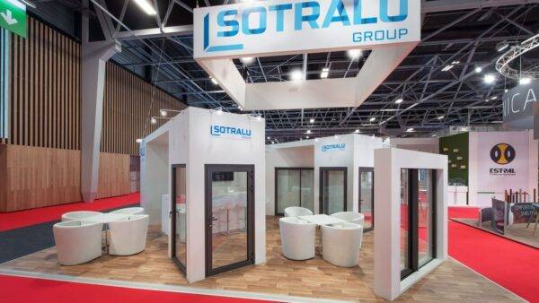 Le stand de la société SOTRALU à BATIMAT en octobre 2022