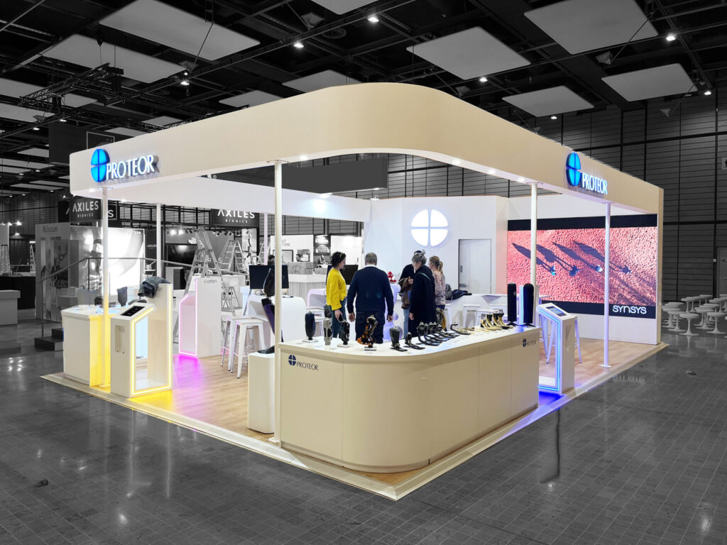 stand sur un salon professionnel de la santé en France