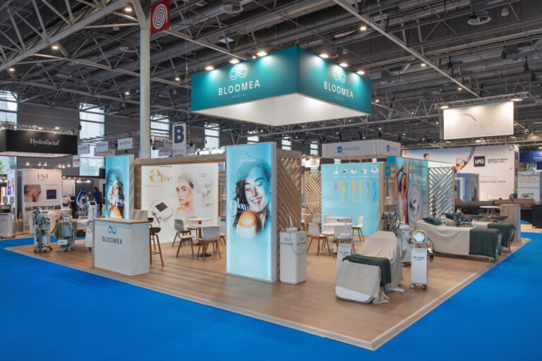 stand bloomea sur un salon de la beauté