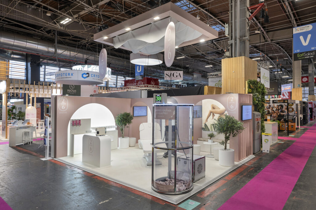 stand beauté pour le salon de la franchise à paris